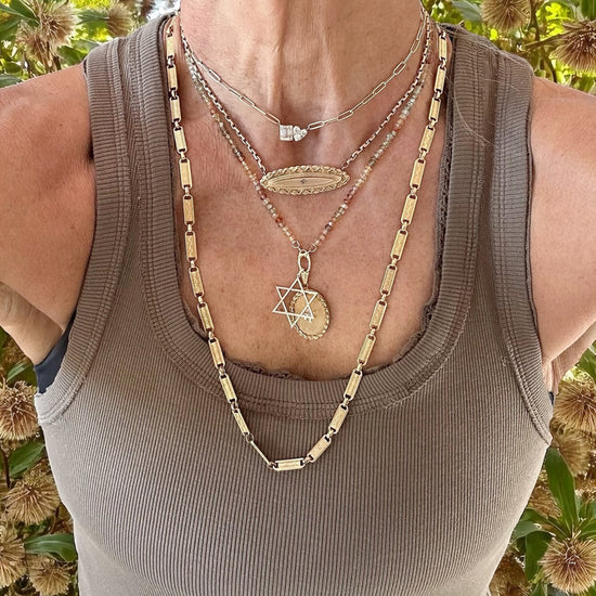 Diamond Star of David Charm