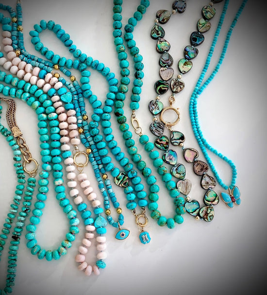 Turquoise Hexagon Charm