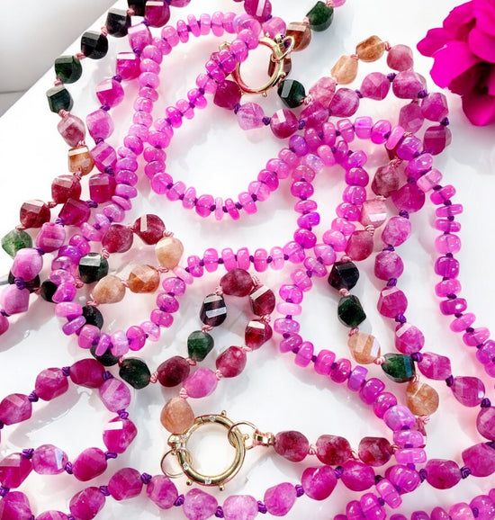 Multi Tourmaline Gemstone Necklace