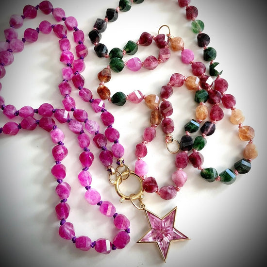 Pink Tourmaline Gemstone Necklace