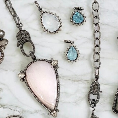 Aquamarine Drop Charm