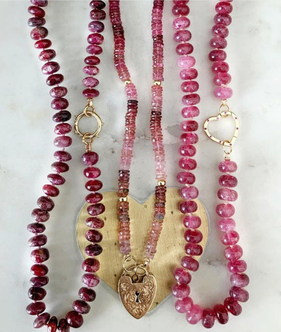 Pink Tourmaline Gemstone Necklace