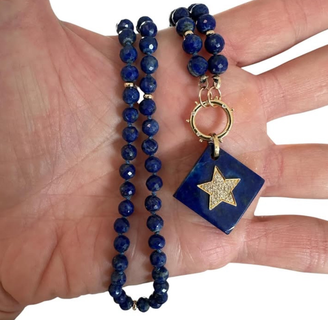 Lapis Star Charm