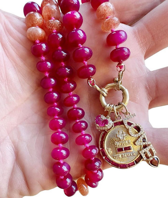 French Ruby Love Token Charm