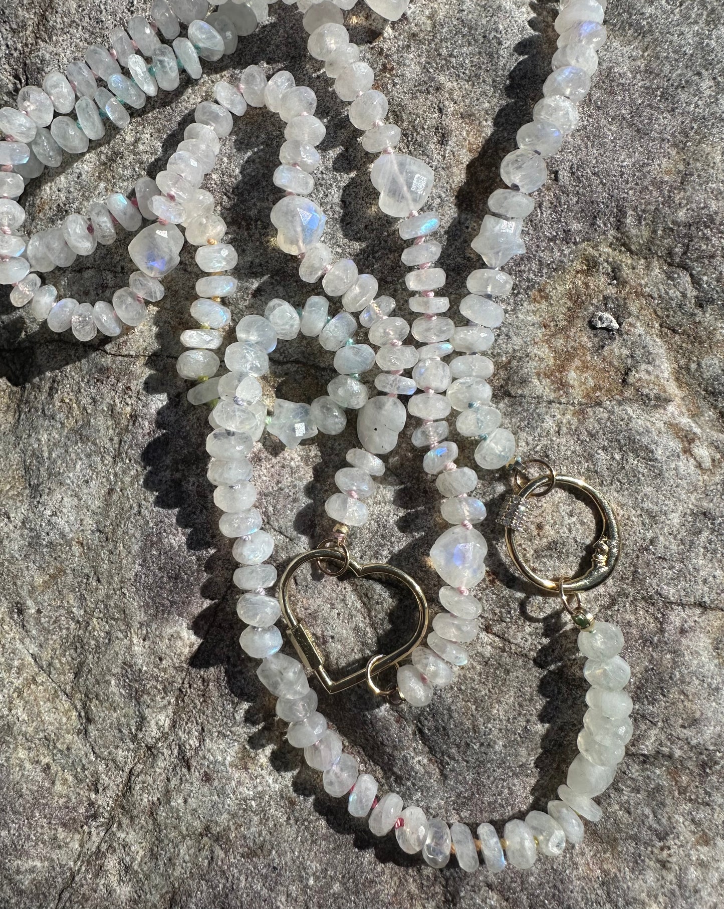 Rainbow Moonstone Gemstone Necklace