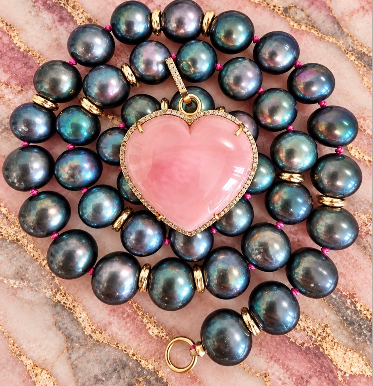 Peacock Pearl Gemstone Necklace
