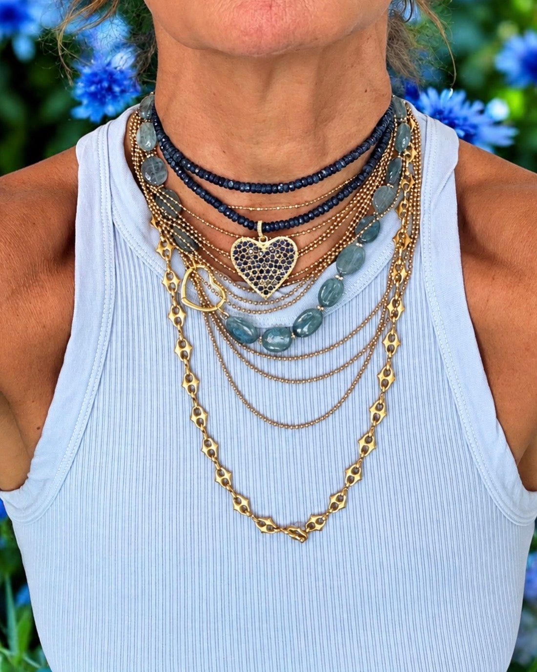 Blue Kyanite Gemstone Necklace