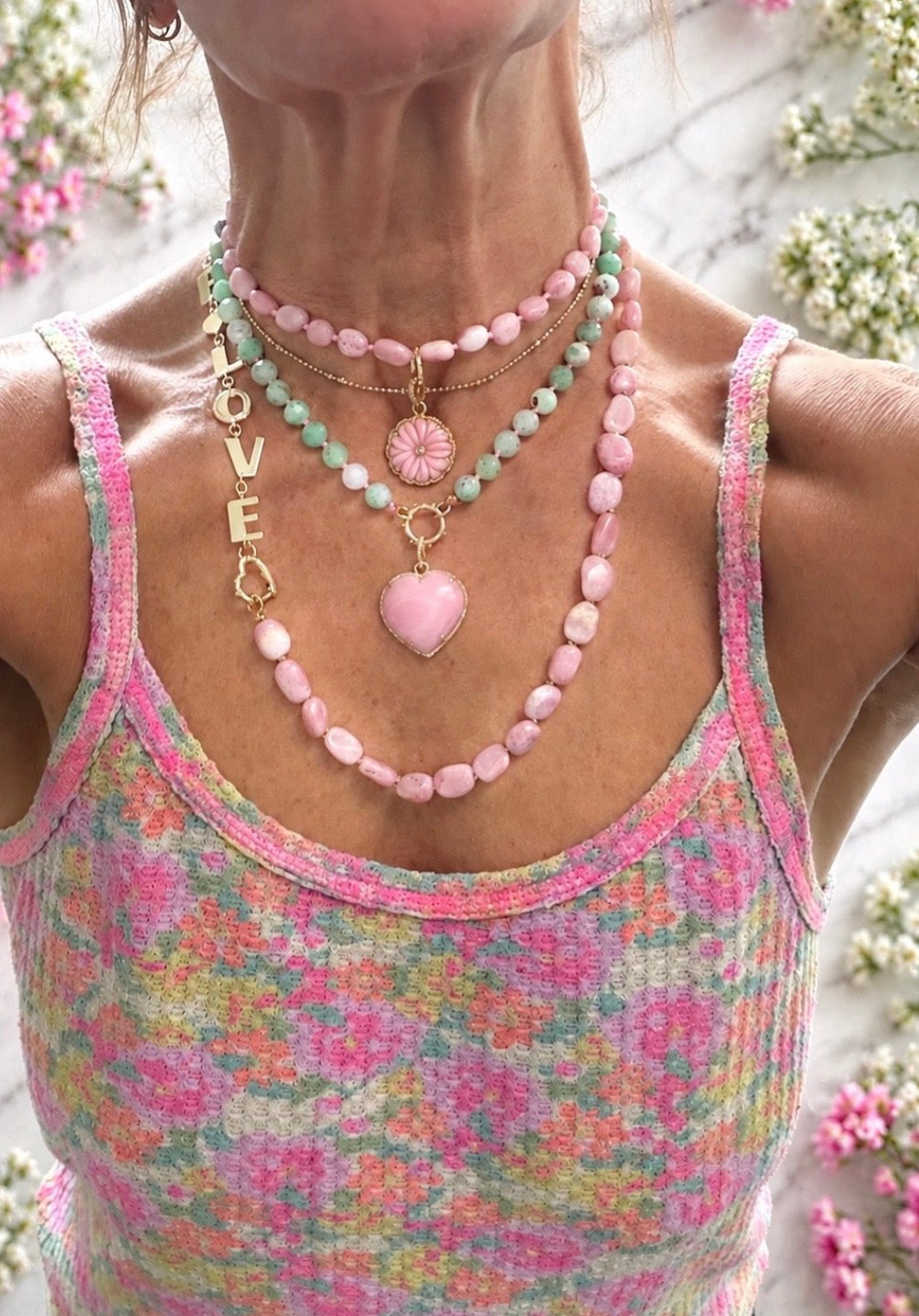 Chrysoprase Gemstone Necklace