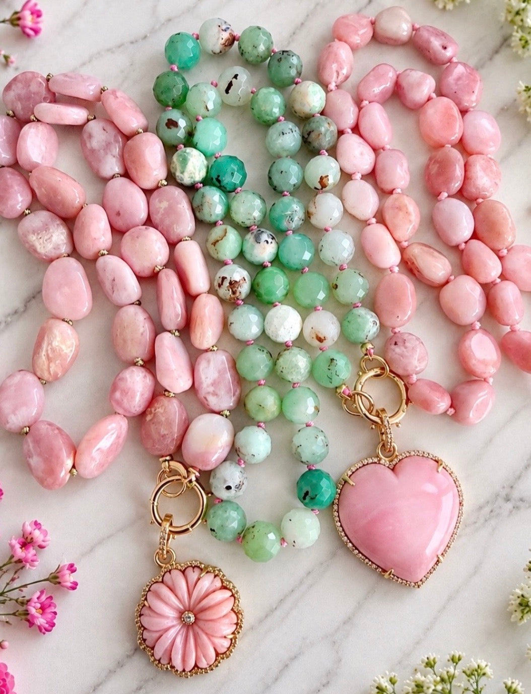 Chrysoprase Gemstone Necklace
