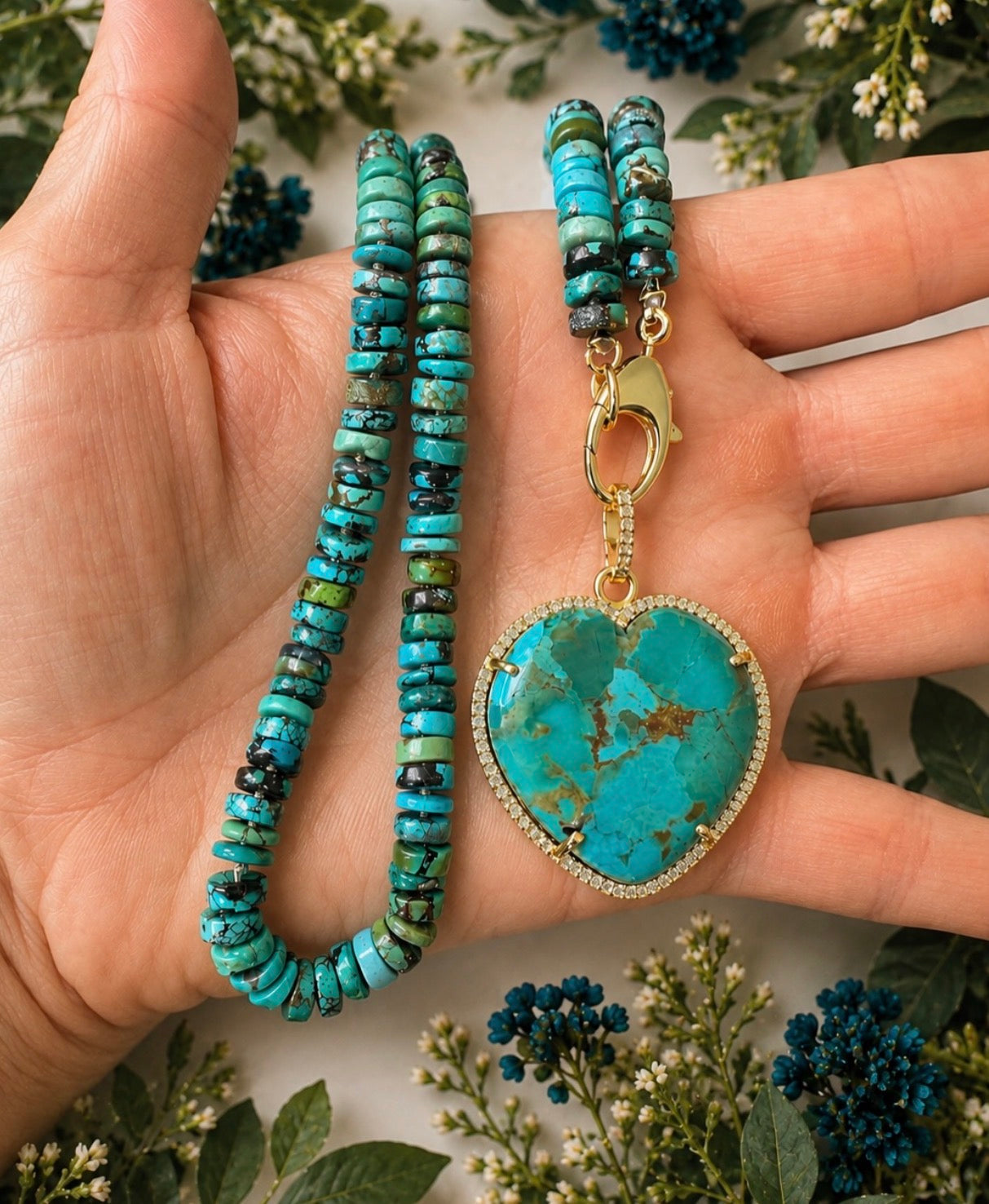 Turquoise Heart Charm