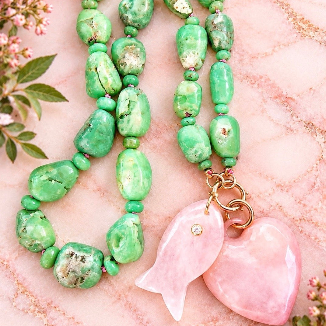 Rose Quartz Fishy Pendant