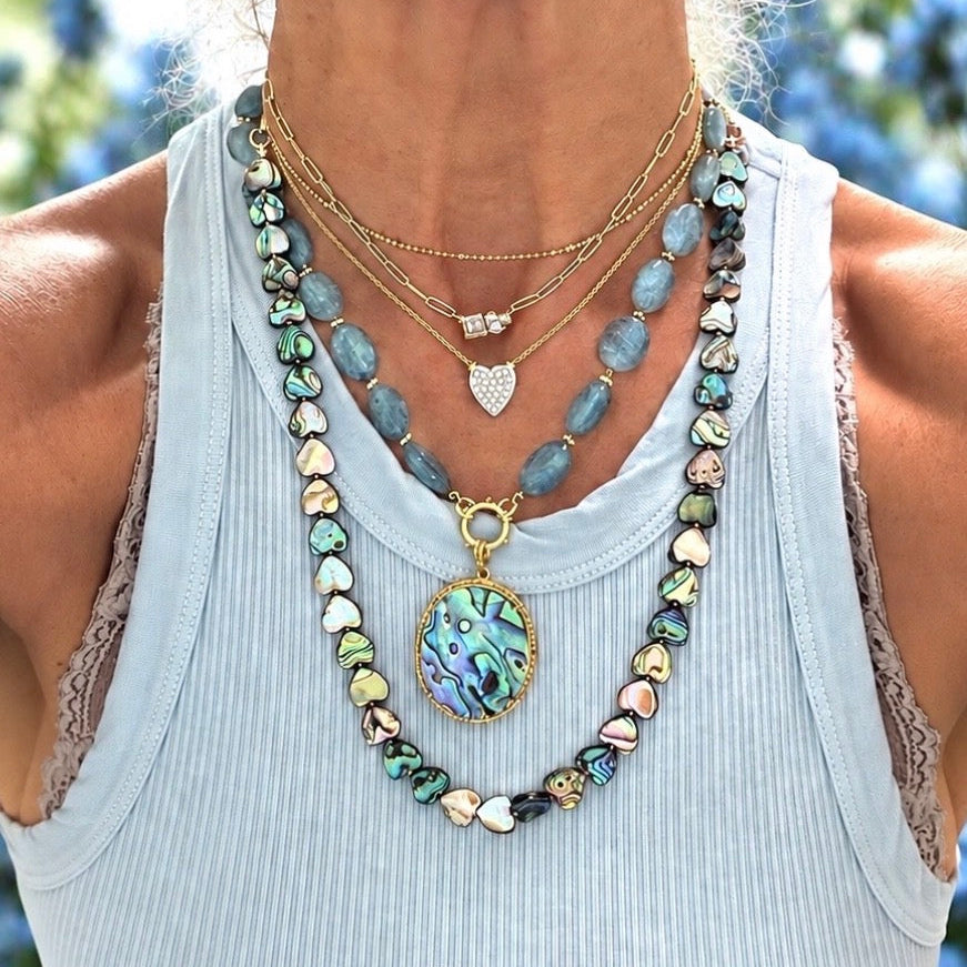 Abalone Hearts Necklace