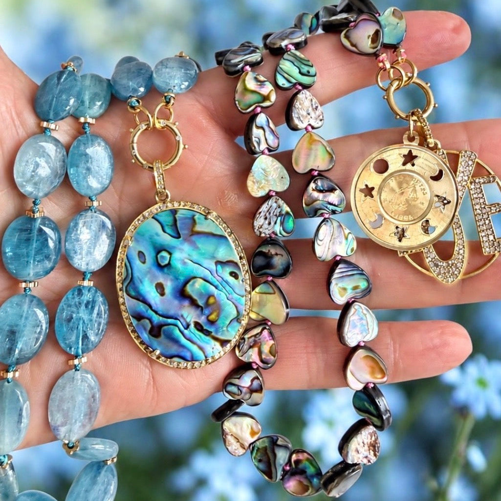 Abalone Hearts Necklace