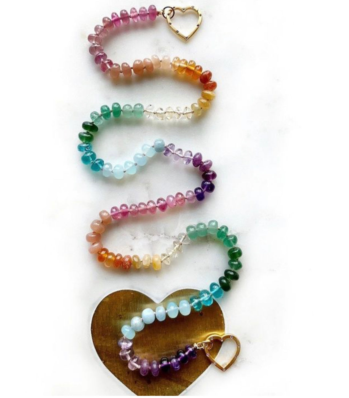 Muted Rainbow Gemstone Necklace