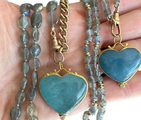 Labradorite Oval Gemstone Necklace