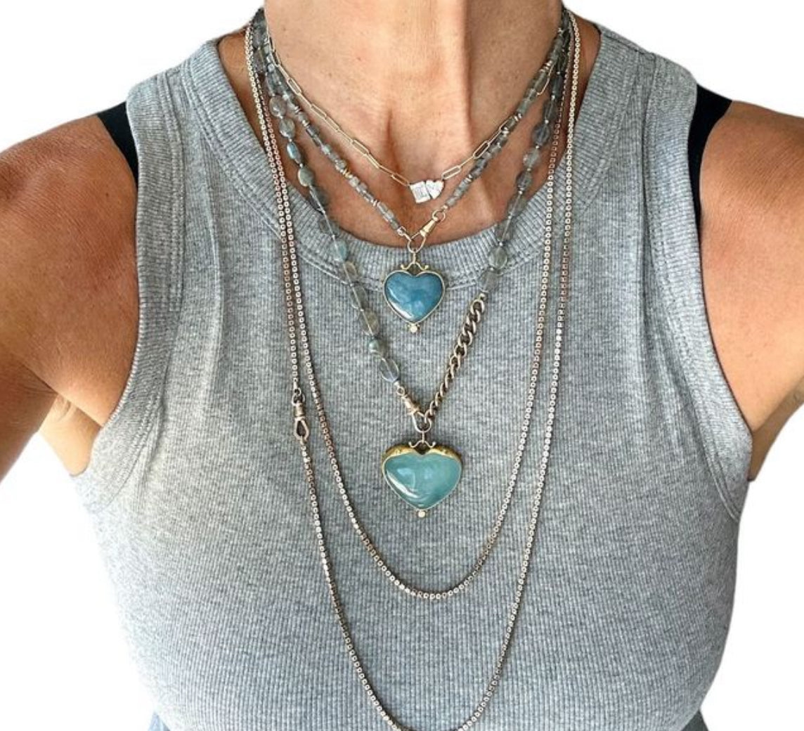 Labradorite Oval Gemstone Necklace