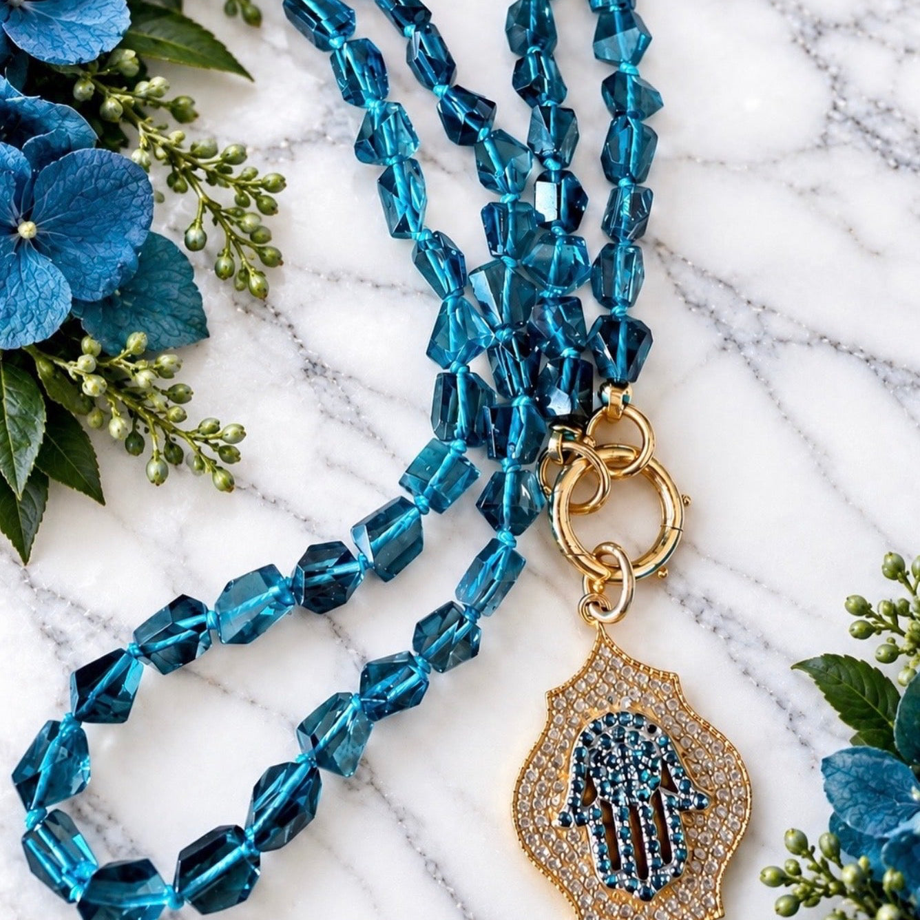 London Blue Topaz  Necklace