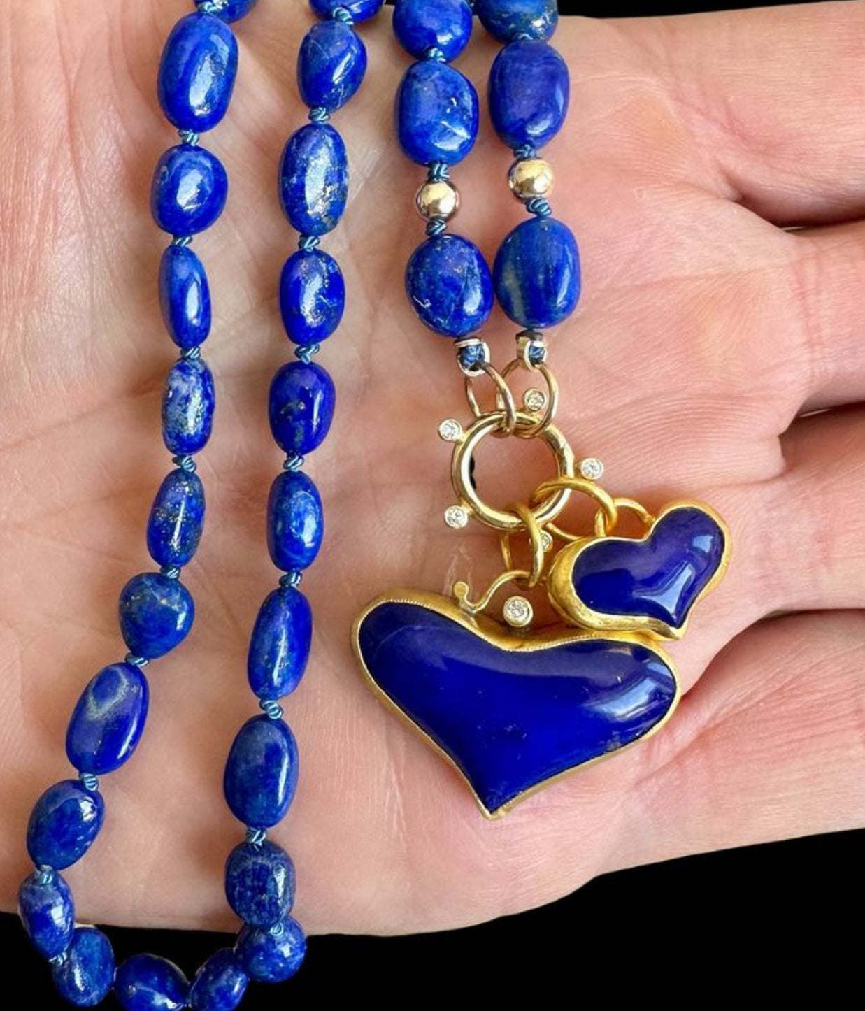 Lapis Oval Gemstone Necklace