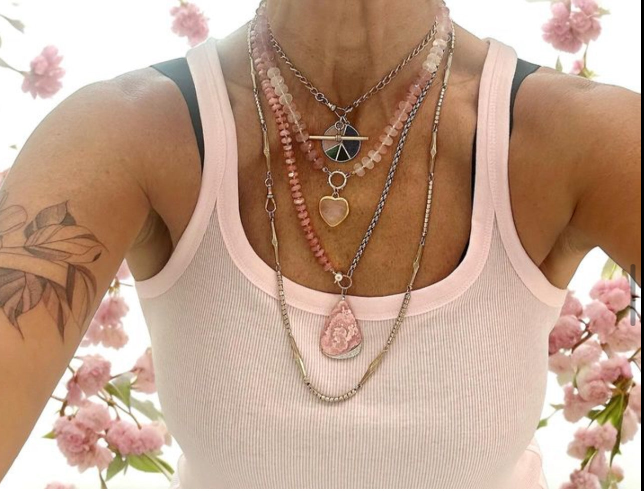 Rhodochrosite Gemstone Necklace