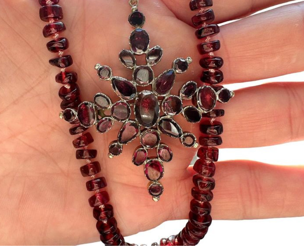 Bohemian Garnet Pendant