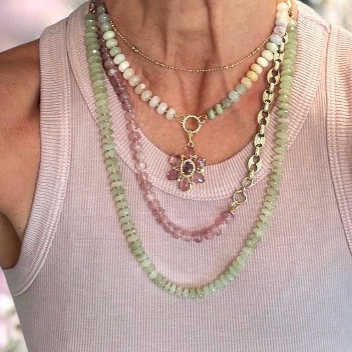 Pastel Rainbow Gemstone Necklace