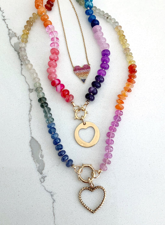 Rainbow Heart Necklace