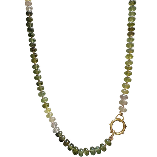 Green Sapphire Gemstone Necklace