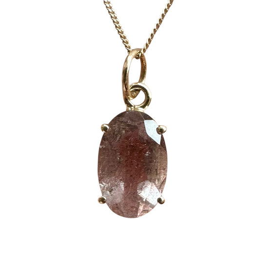 Rutilated Quartz Gemstone Charm