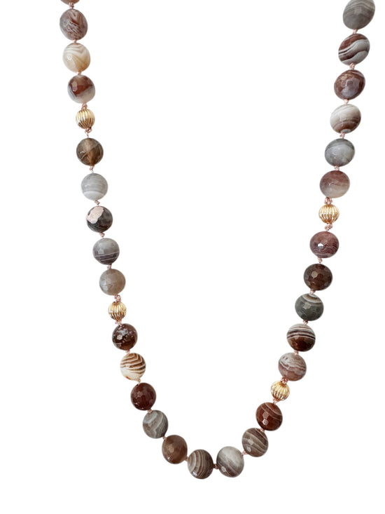 Botswana Agate Gemstone Necklace