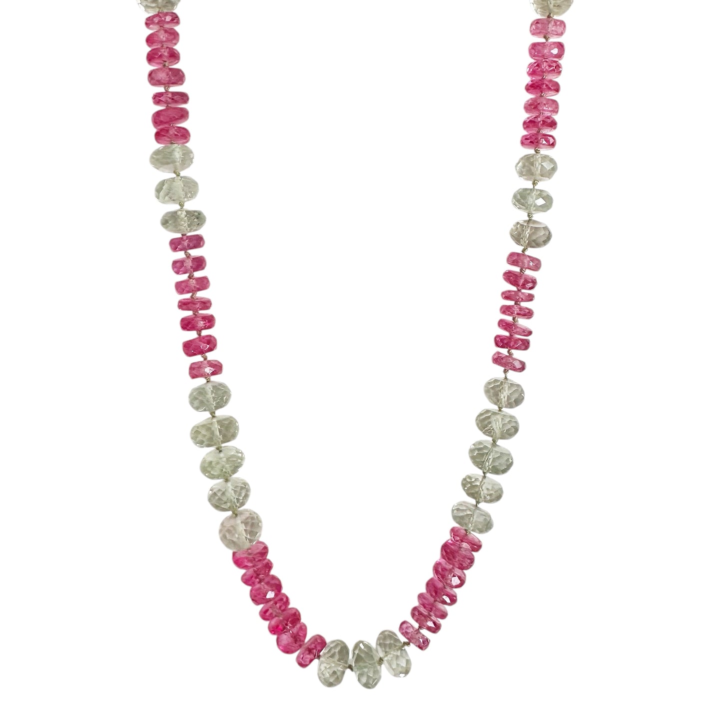 Green Amethyst Gemstone Necklace