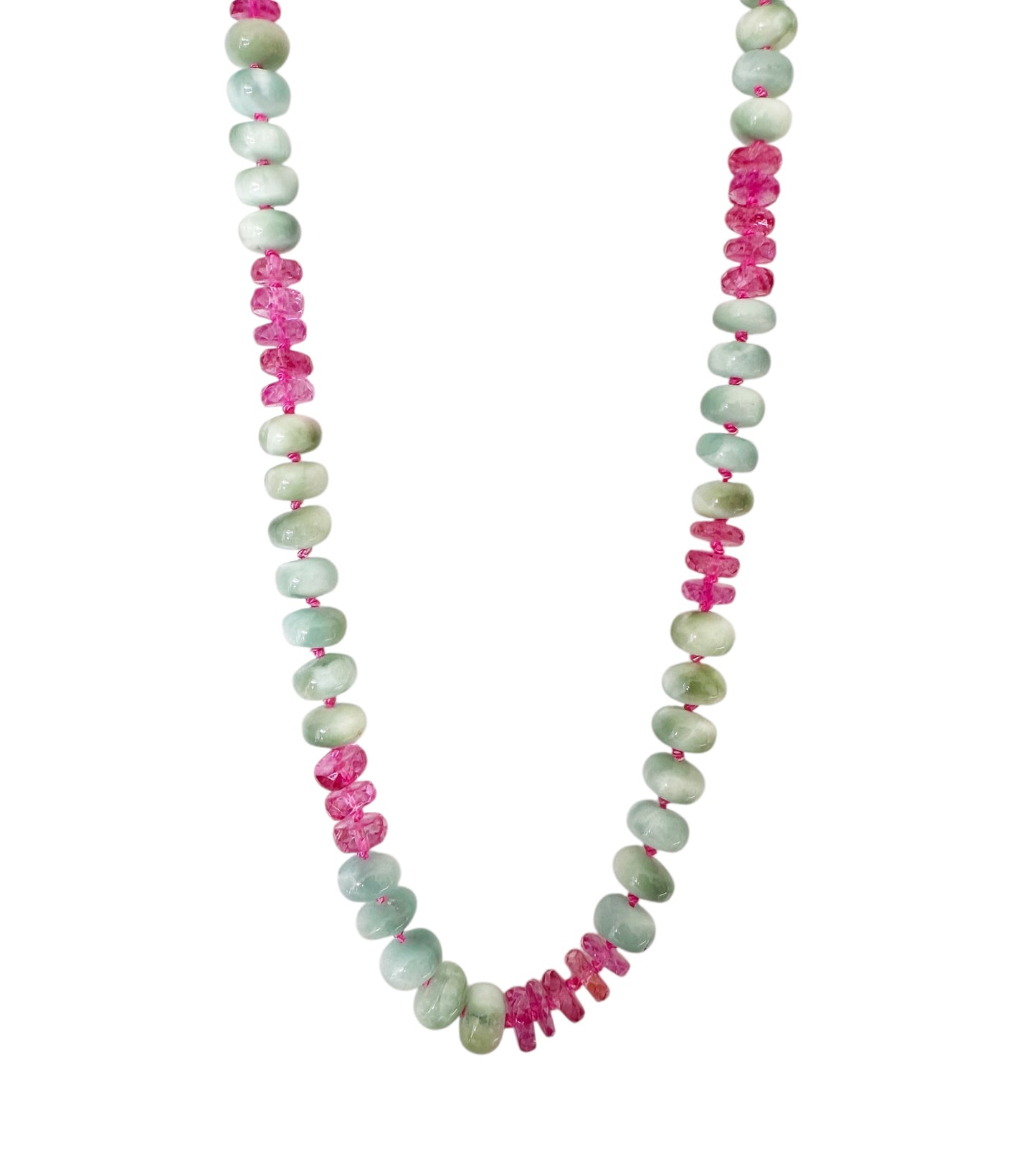 Green Moonstone Gemstone Necklace