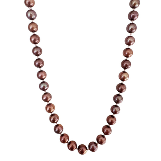 Fresh Water Brown  Pearls Gemstone Necklace
