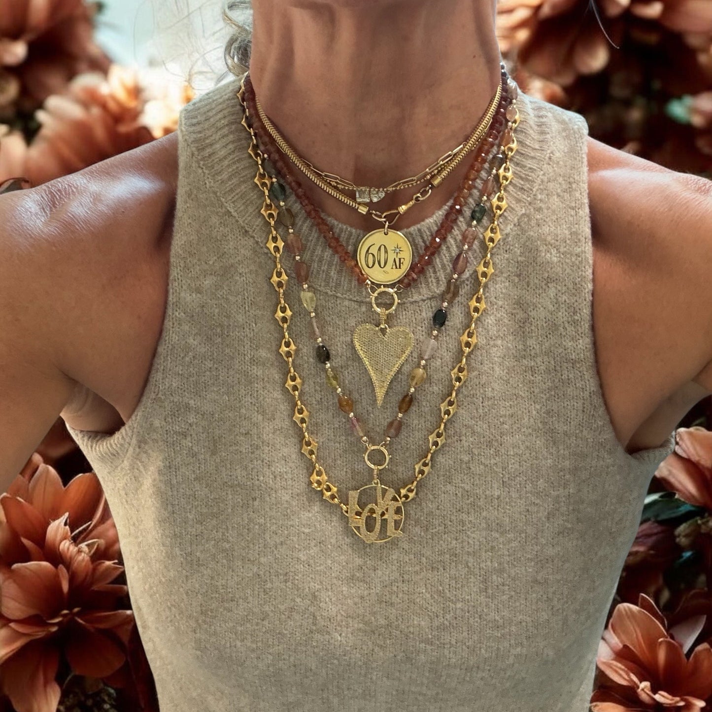 Hessonite Garnet Gemstone Necklace