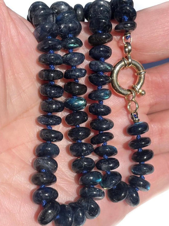 Flash Blue Labradorite Gemstone Necklace