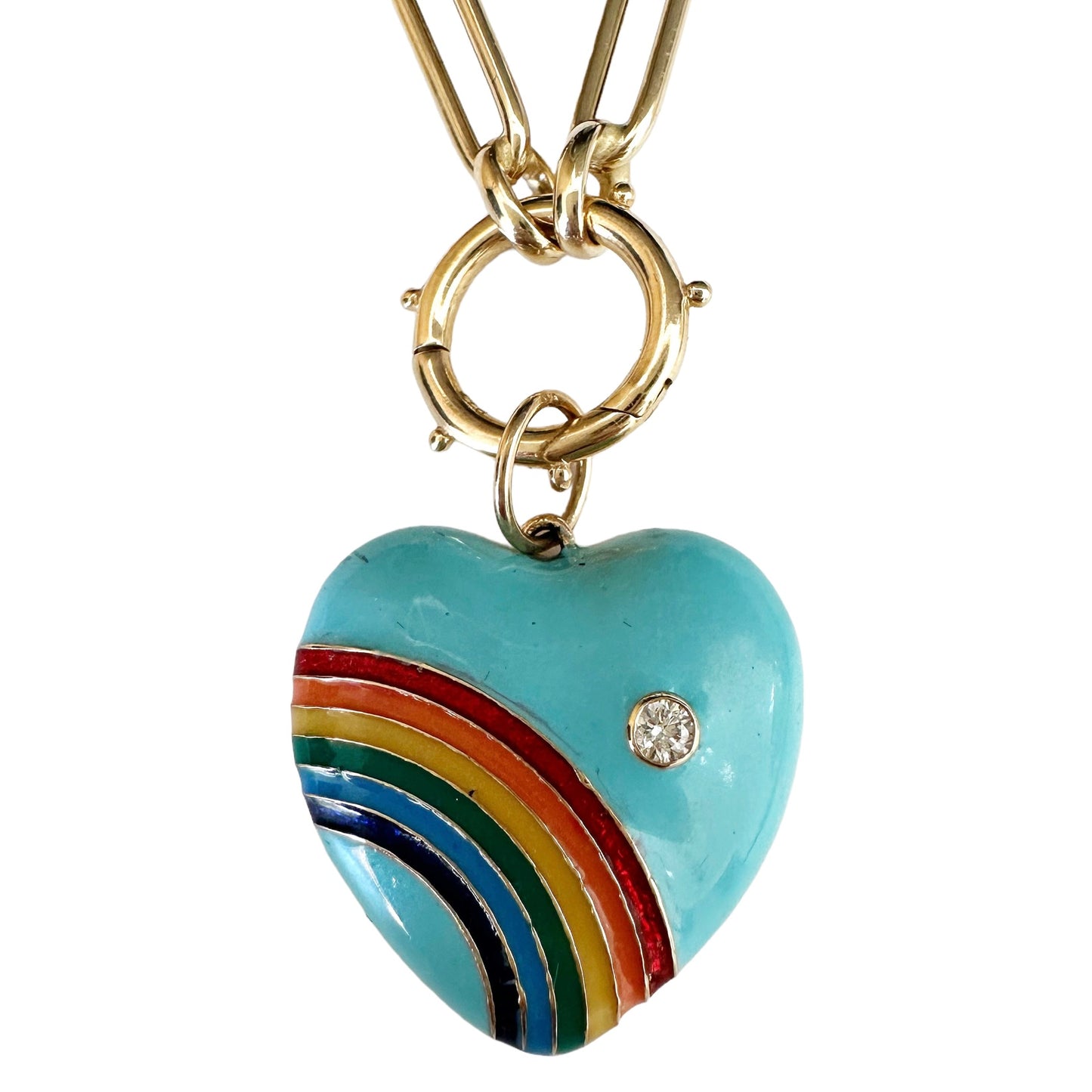 Load image into Gallery viewer, Rainbow Diamond Heart
