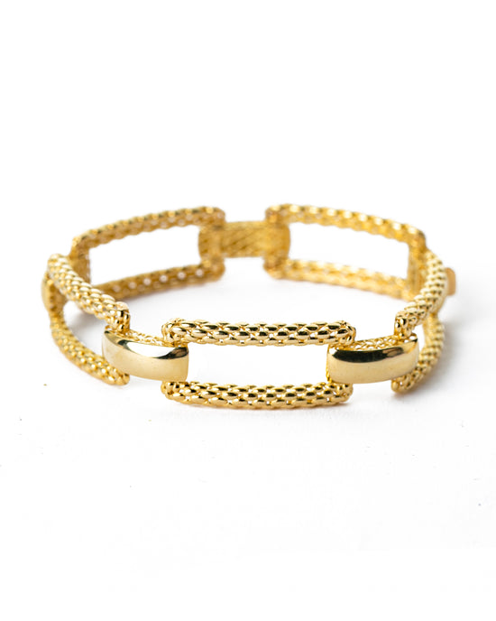 Load image into Gallery viewer, Gold Rectangular Bracelet
