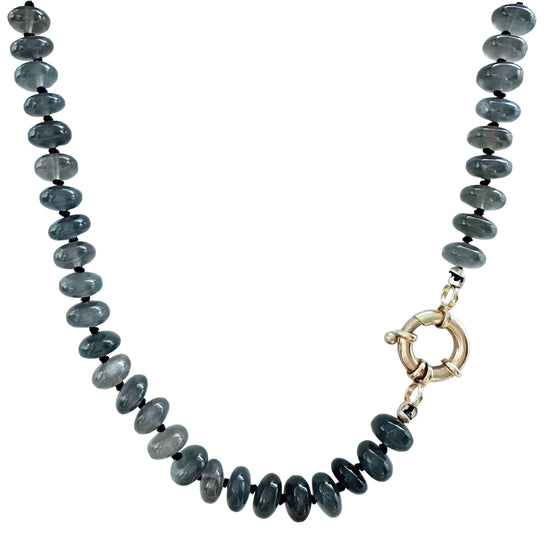Load image into Gallery viewer, Gray Moonstone Gemstone Necklace
