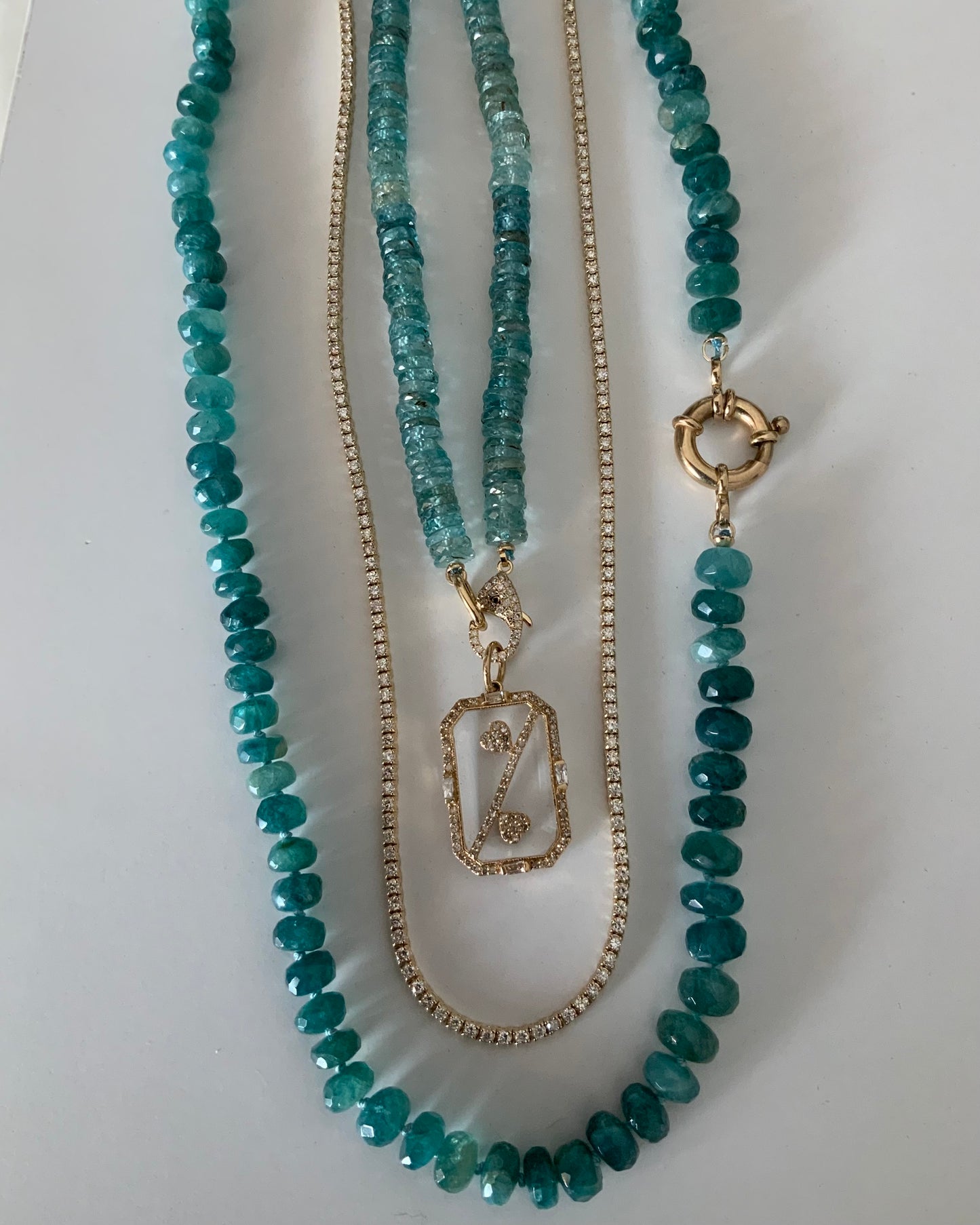 Load image into Gallery viewer, Blue Zircon Gemstone Necklace
