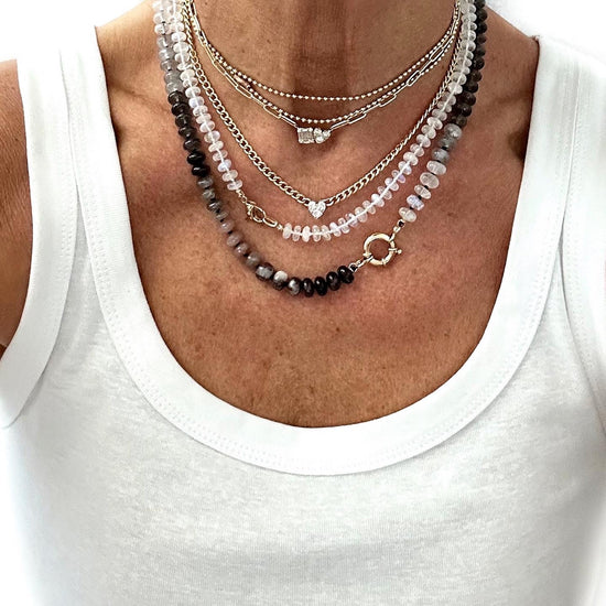 Black Cashmere Gemstone Necklace