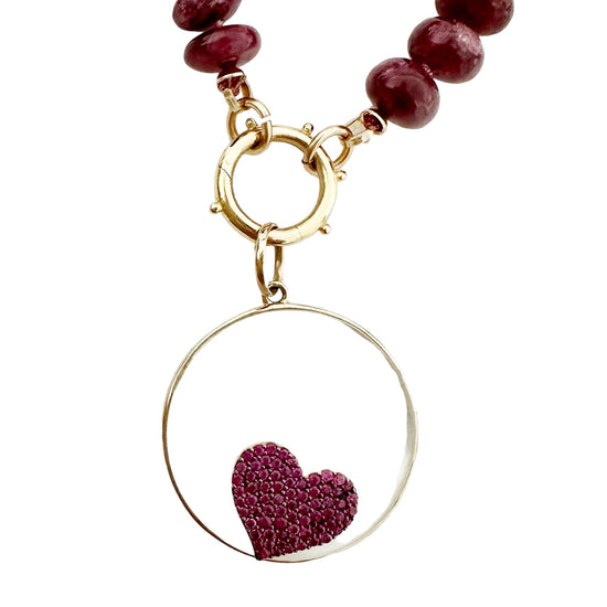 Load image into Gallery viewer, Crystal Quartz Heart Charm
