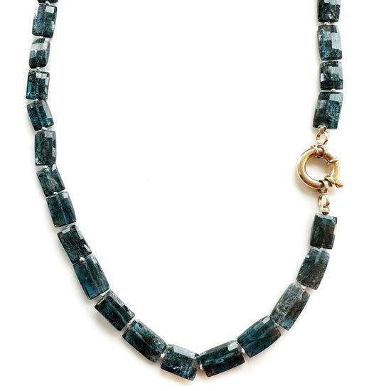 Kyanite Rectangular Gemstone Necklace