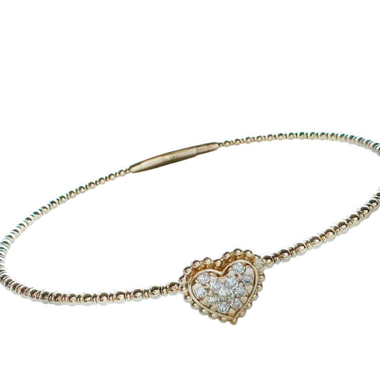 Diamond Heart Flex Bracelet