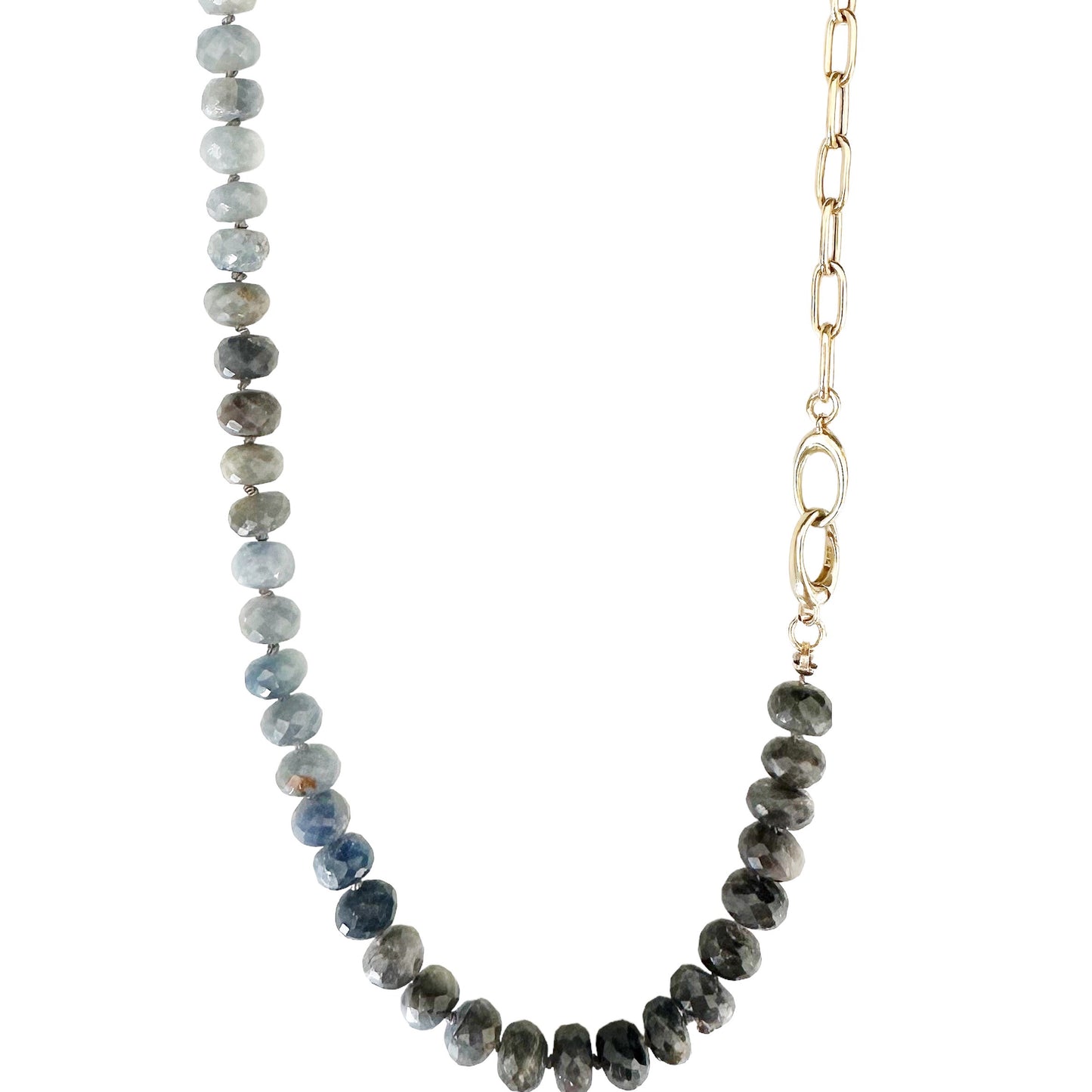 Ombré Blue Sapphire Gemstone Necklace