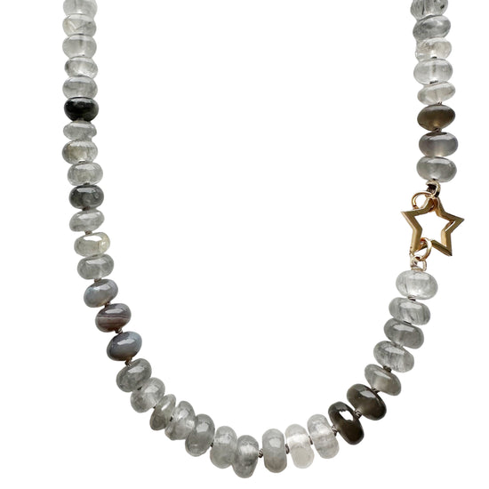 Load image into Gallery viewer, Winter Moon Gemstone Necklace
