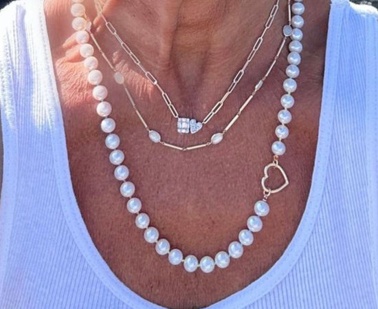 Mother of Pearl Station Necklace