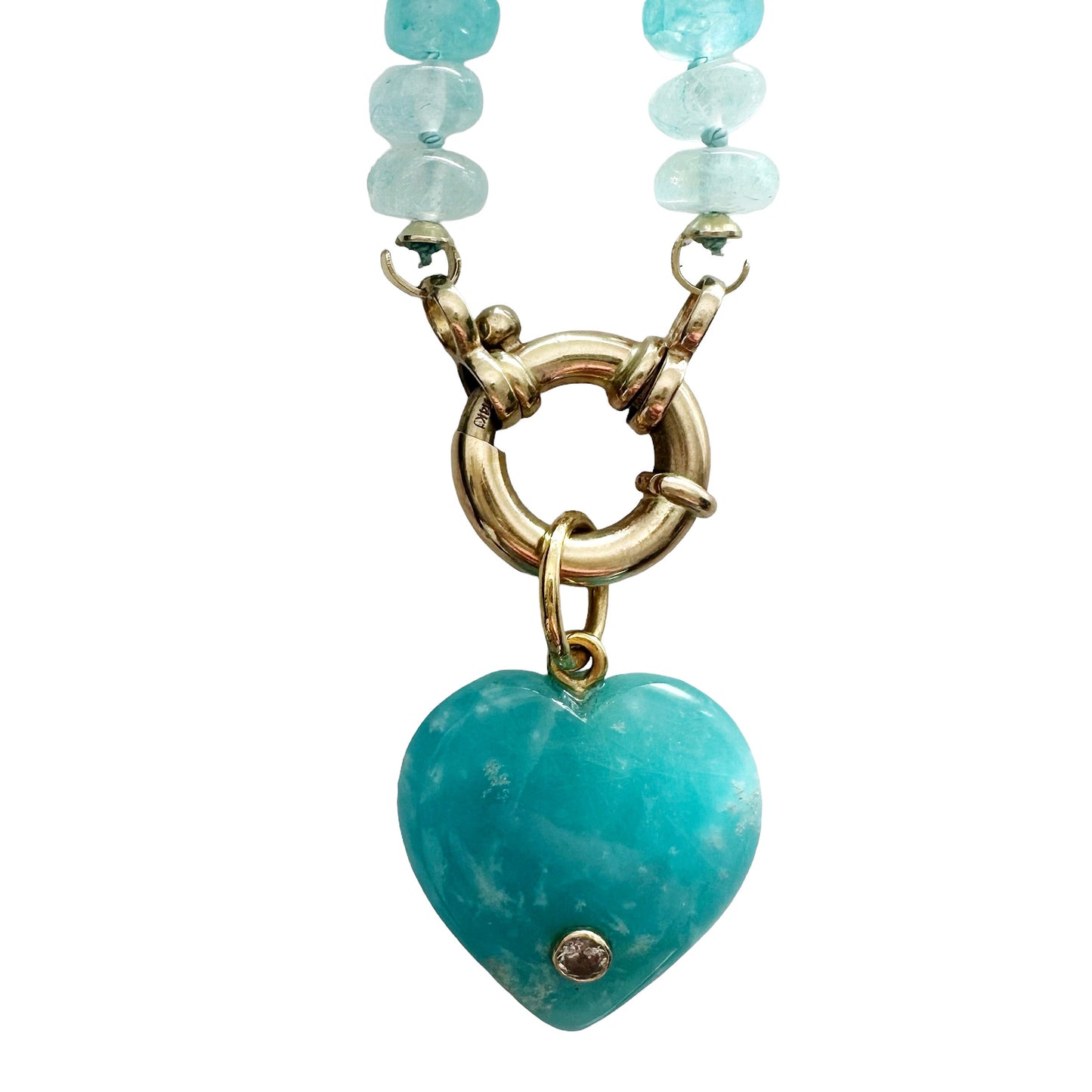 Load image into Gallery viewer, Smithsonite Heart Charm
