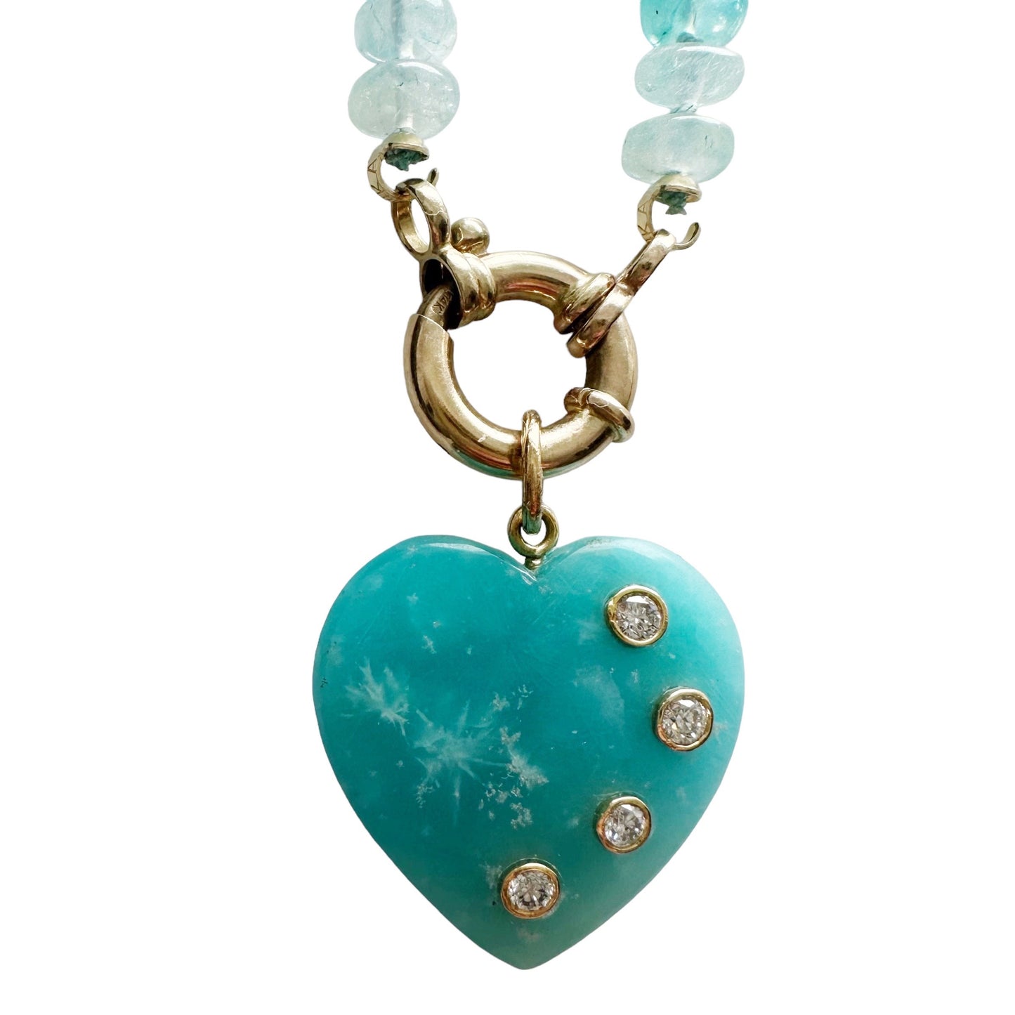 Load image into Gallery viewer, Smithsonite Heart Charm
