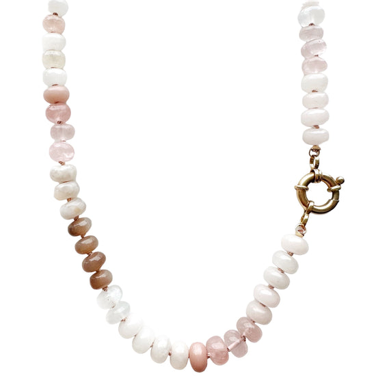 Winter Pink Gemstone Necklace