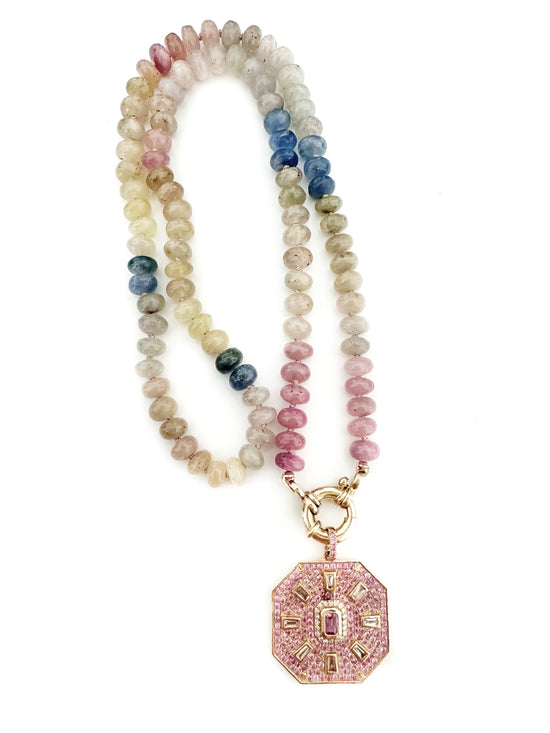 Load image into Gallery viewer, Pastel Sapphire Gemstone Necklace
