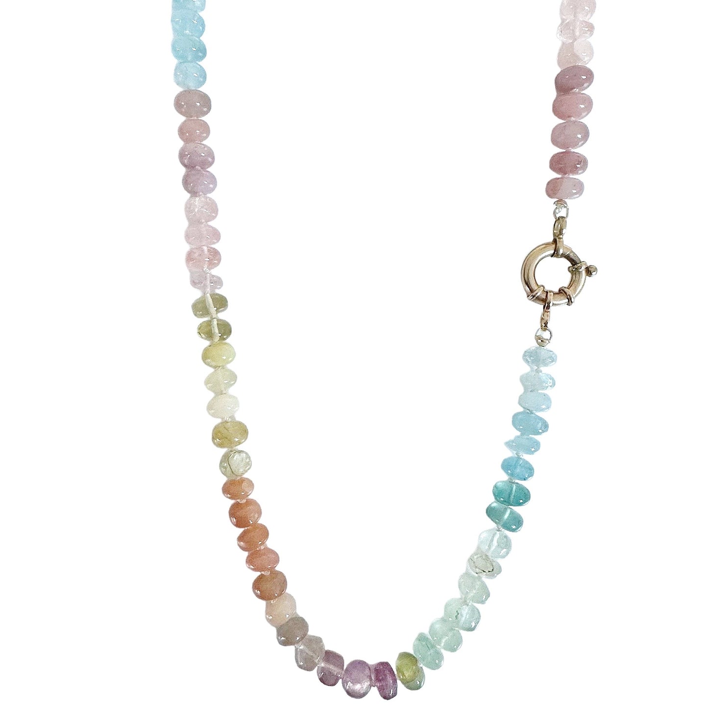 Watercolor Rainbow Gemstone Necklace